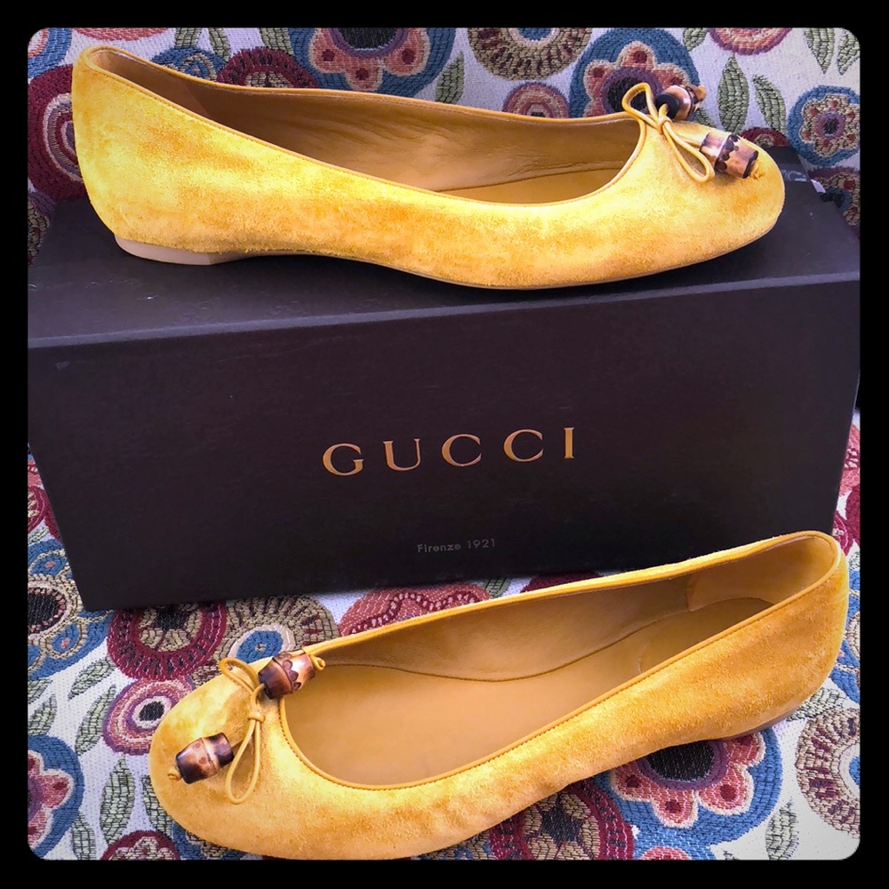 GUCCI Women’s Shoe Sz 39 Flat Ballerina Nectarine